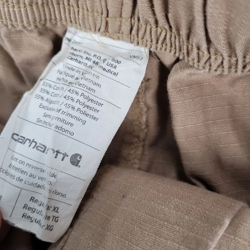 Carhartt Khaki Cargo Work Pants Tactical Ripstop Cotton Utility Trousers Mens XL